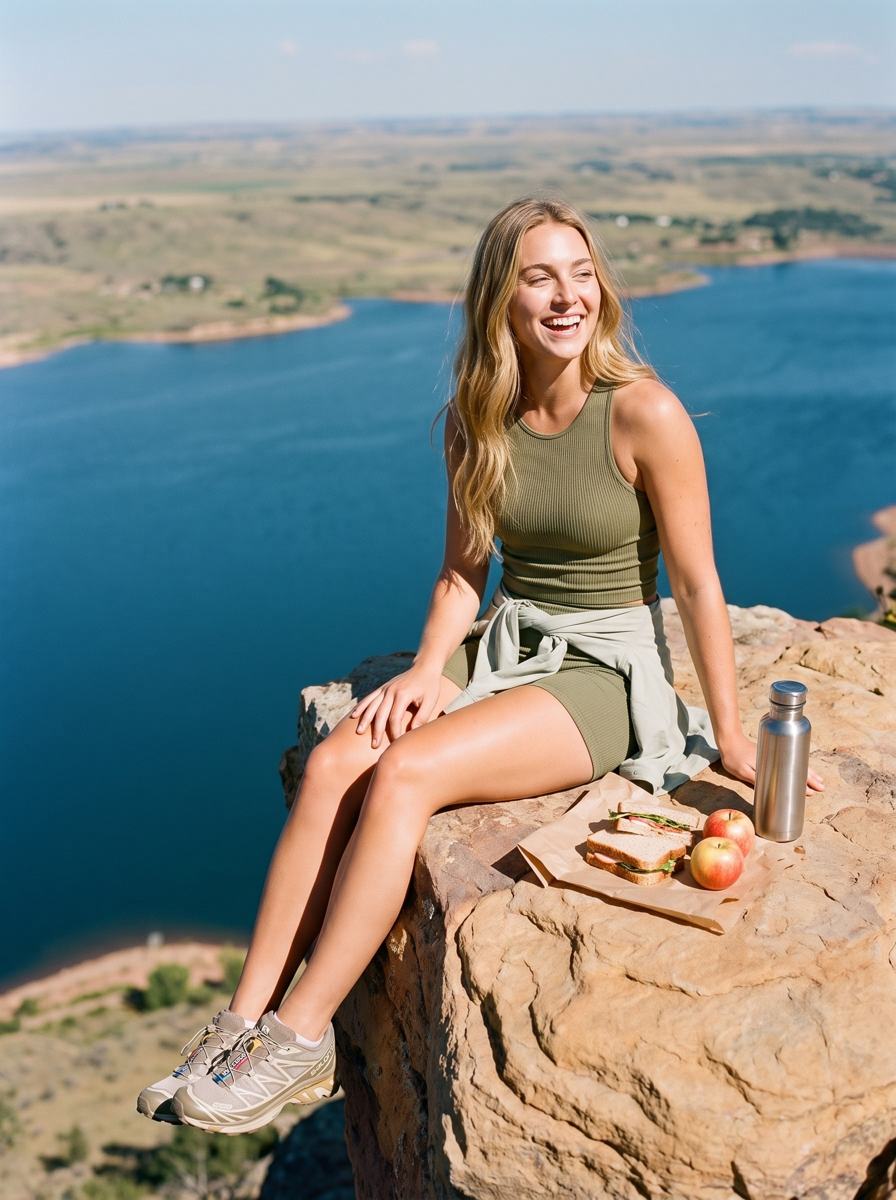 Lunch: olive hiking set and a picnic on the hogback above Horsetooth